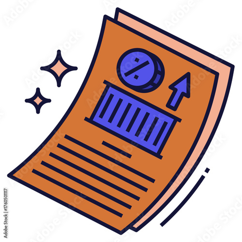 Retaliatory Tariffs Icon Filled Outline Style