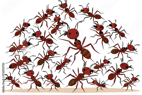 Ant Colony Illustration – Insect Life, Nature Scene, and Cartoon Ant Characters