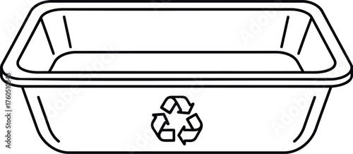 Recyclable Plastic Tray for Sustainable Packaging and Food Service Applications