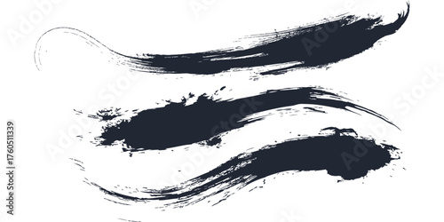 Artistic analog surface with soft wave brush pattern