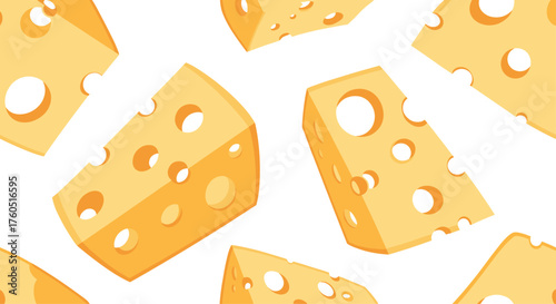 A delightful pattern of swiss cheese wedges is shown.