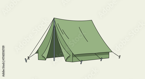 A simple tent design suitable for outdoor camping adventures.