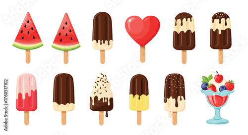 A delightful assortment of frozen treats and desserts.