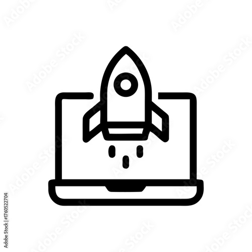 Cartoon vector illustration of retro car and rocket icons for caution and safety design