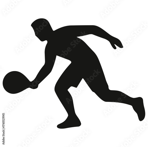 Padel tennis player silhouette