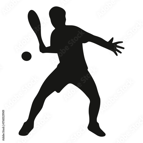 Padel tennis player silhouette