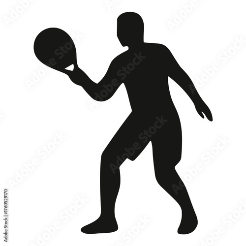 Padel tennis player silhouette