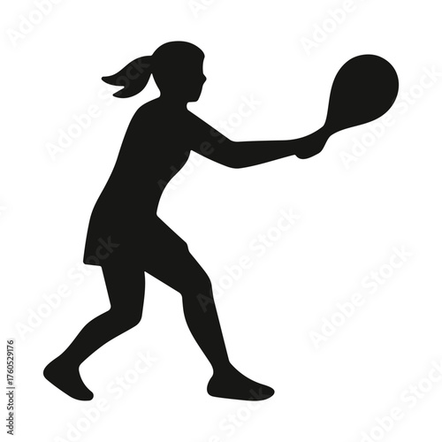 Padel tennis player silhouette