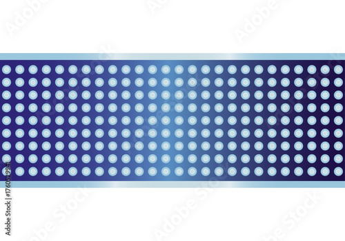 Fondo de patrón de círculos azules en rectángulo metálico azul 