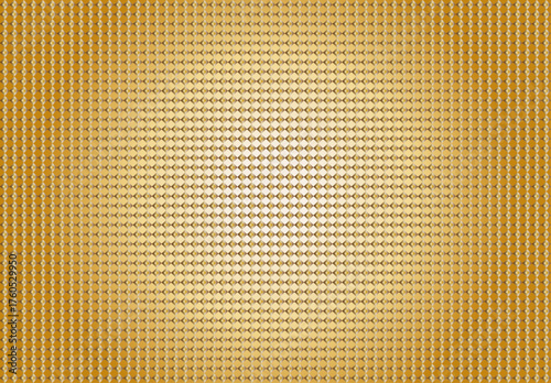 Fondo dorado de rombos en fondo de degradado dorado