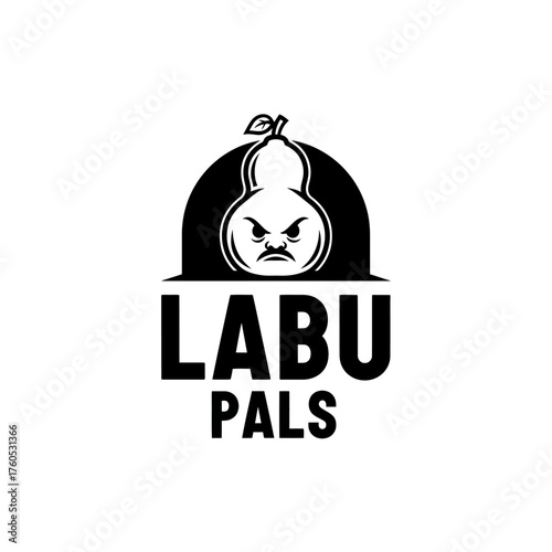 Labu Pals logo featuring an angry pear with a furrowed brow and determined expression.