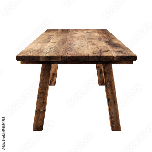 Square wooden table, simple design