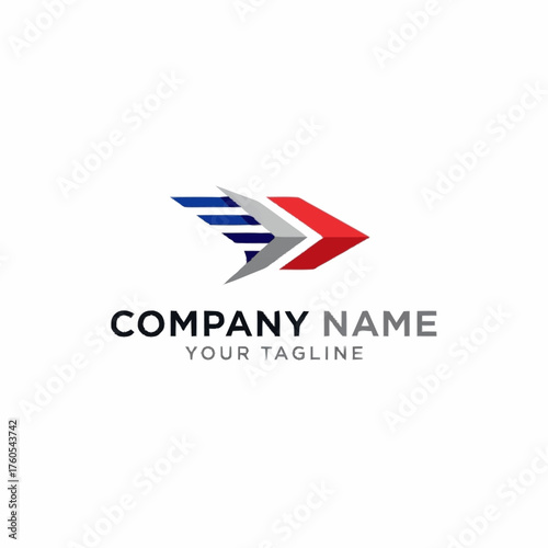 Free Download Dynamic logo design featuring a forward arrow representing speed and progress. - GFXLoad
