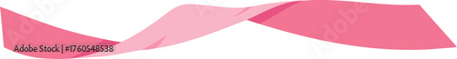 Pink ribbon long curly elements use for aniversary card , presentation or celebrate card ,Vector design 
