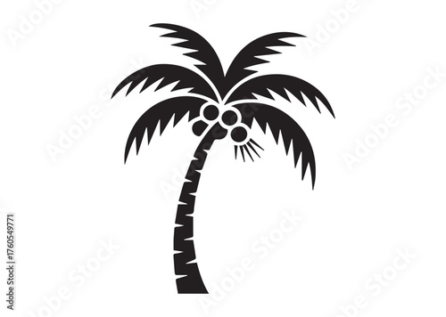 Coconut tree icon, Coconut tree solid vector