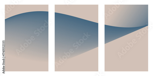 Modern abstract design featuring gentle blue-grey curves on a warm gradient background, perfect for contemporary digital projects.