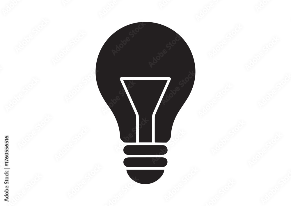 Obraz premium Bulb icon, Bulb solid vector