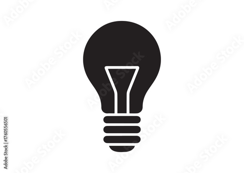 Bulb icon, Bulb solid vector