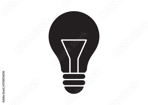 Bulb icon, Bulb solid vector