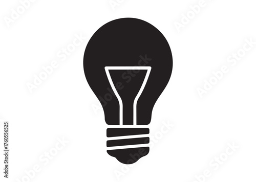 Bulb icon, Bulb solid vector