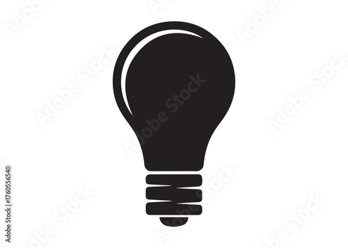 Bulb icon, Bulb solid vector