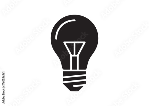 Bulb icon, Bulb solid vector