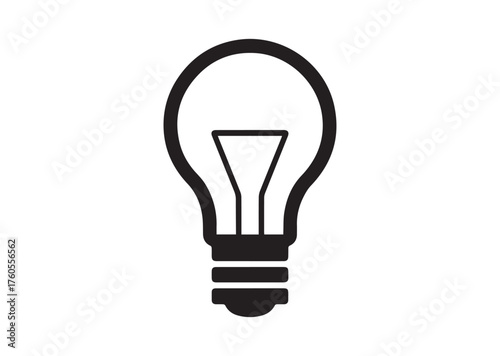 Bulb icon, Bulb solid vector