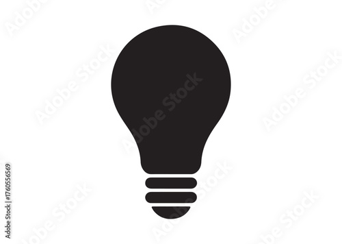 Bulb icon, Bulb solid vector