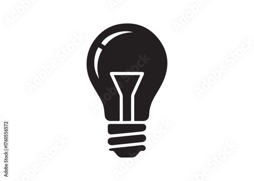 Bulb icon, Bulb solid vector