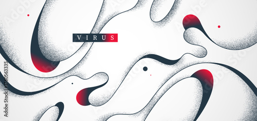 Curvy lines in dynamic motion vector abstract background, virus lifeform in mutation look like wallpaper art, fluid curve linear abstraction, wavy motion.