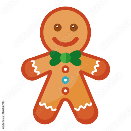 gingerbread man isolated on white