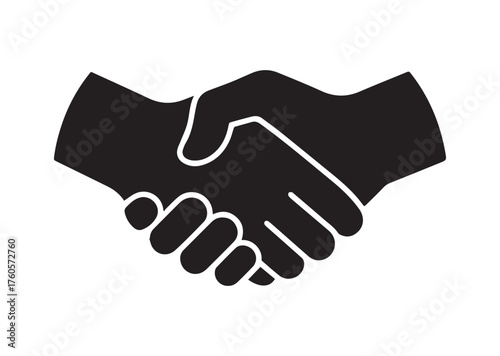 Handshake icon, Handshake solid vector