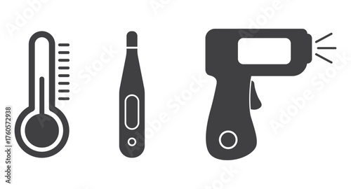 electronic medical thermometer icon