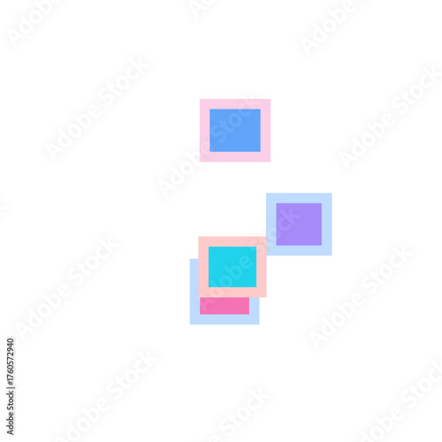 Unconventional Duotone Panels Art Glassmorphism