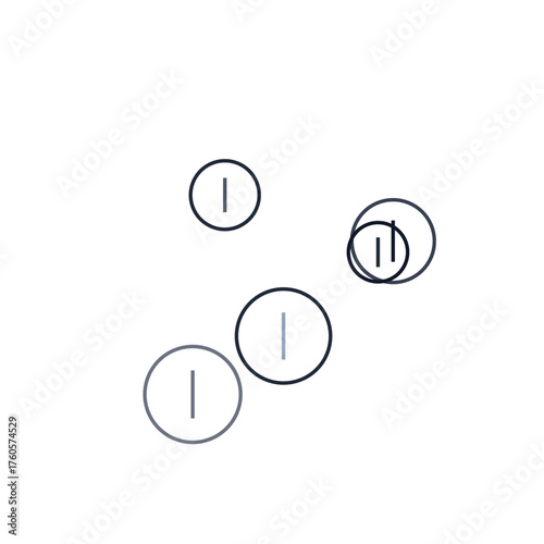 Line Icon Circles Art Glassmorphism
