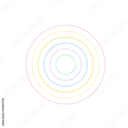 Vignette Pastel Rings Art Glassmorphism