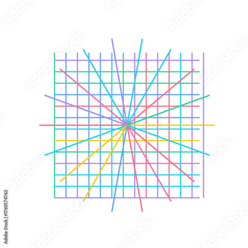 Cyber Neon Grid Art Glassmorphism