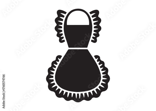 Apron with Frill Lace icon, Apron with Frill Lace vector