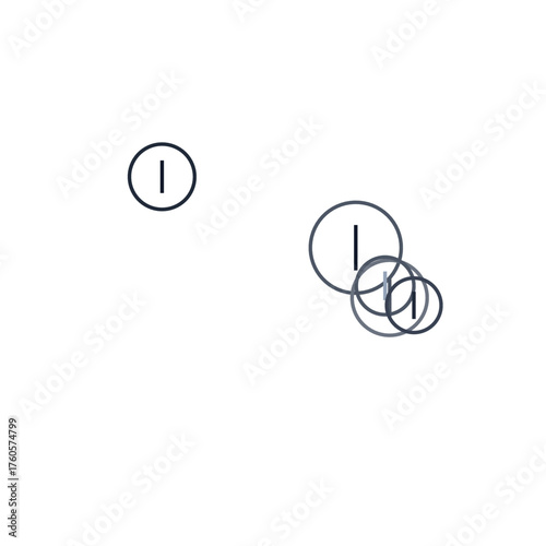 Line Icon Circles Art Glassmorphism
