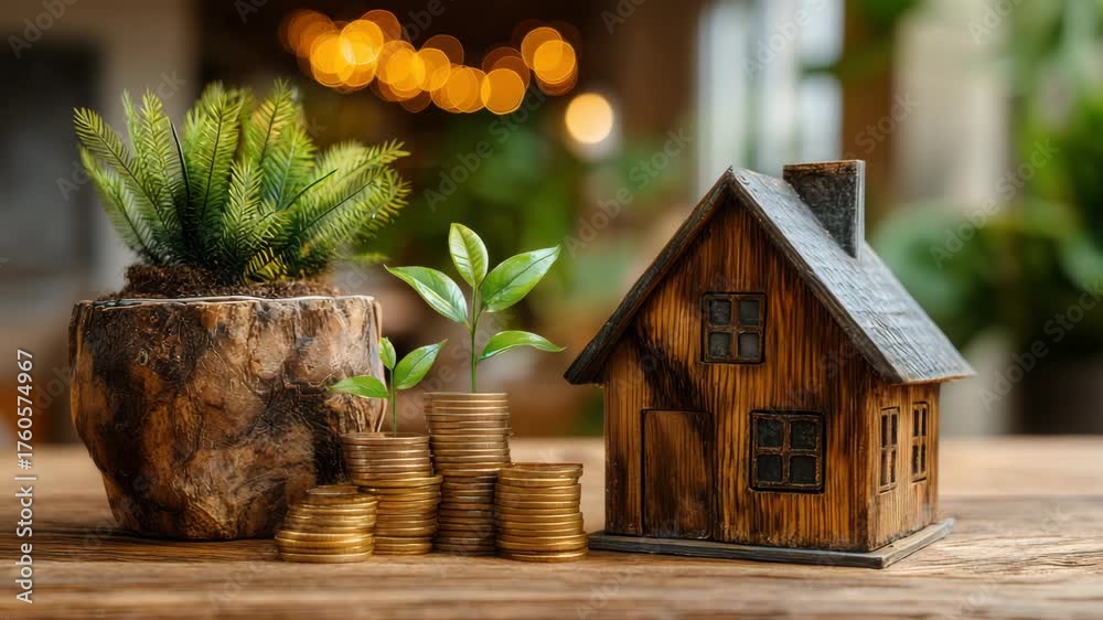 Growing wealth for your dream home and financial future a hopeful investment plan with real estate and long-term prosperity to nurture family