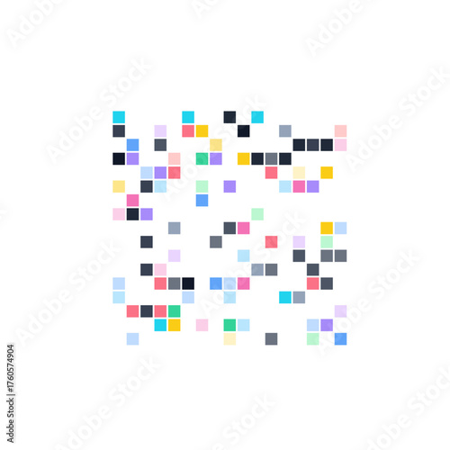 Art Pixel Tiles Glassmorphism Illustration