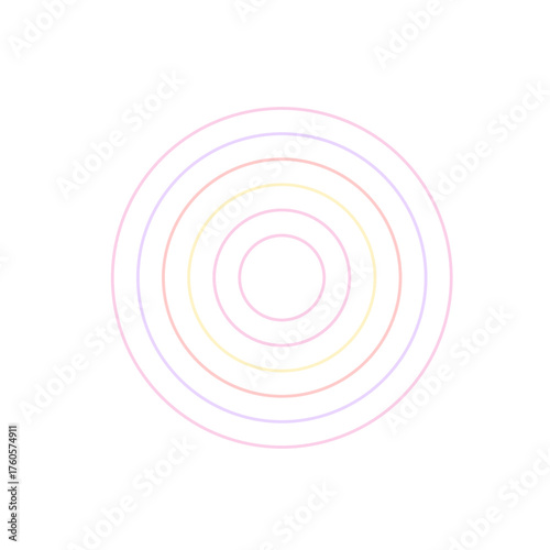 Vignette Pastel Rings Art Glassmorphism