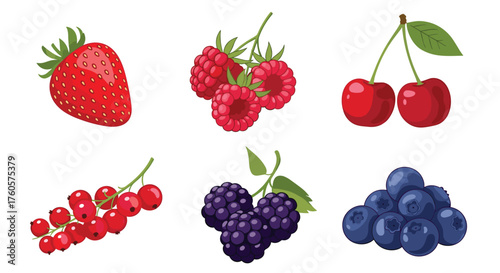 A vibrant collection of healthy and delicious assorted berries.