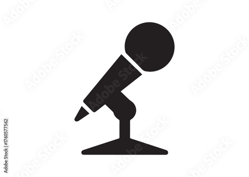 Mic stand icon, Mic stand solid vector