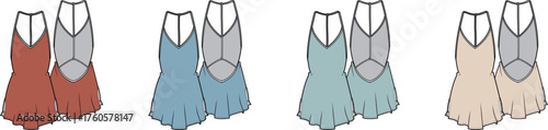 Fashionable Dresses Colorful Sleeveless Mini Dresses for Stylish Women