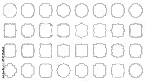 Vector art of set of decorative frames vintage borders, elegant design elements for invitations, cards, labels, posters, and wedding decorations vector illustration