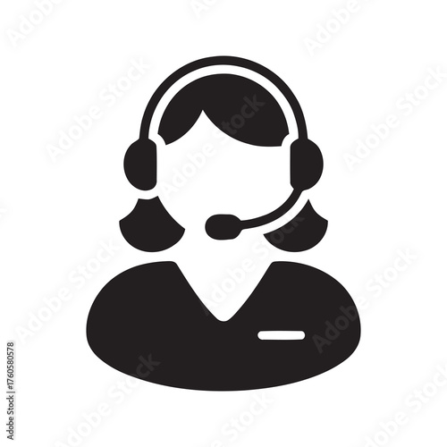 Helpful call center agent wearing headset providing customer support online consultant assisting clients in a telemarketing or helpdesk environment