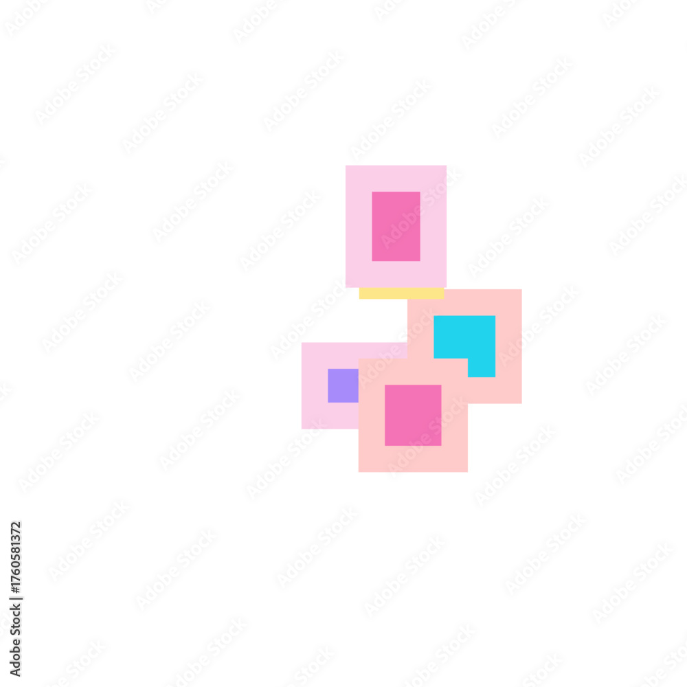 Fototapeta premium Icons Duotone Stack Art Glassmorphism