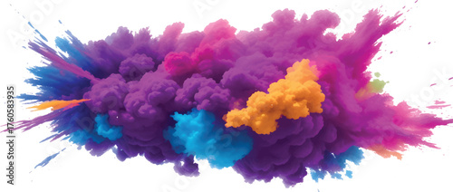 Colorful Watercolor Paint Splash Background with Gradient Rainbow Pigments and Fluid Motion Effects for Creative Art and Abstract Design Concepts