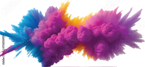 Colorful Watercolor Paint Splash Background with Gradient Rainbow Pigments and Fluid Motion Effects for Creative Art and Abstract Design Concepts